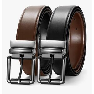 JASGOOD‎ Men's Belt, Reversible Leather Belts for Men for Dress Pants 45-48"